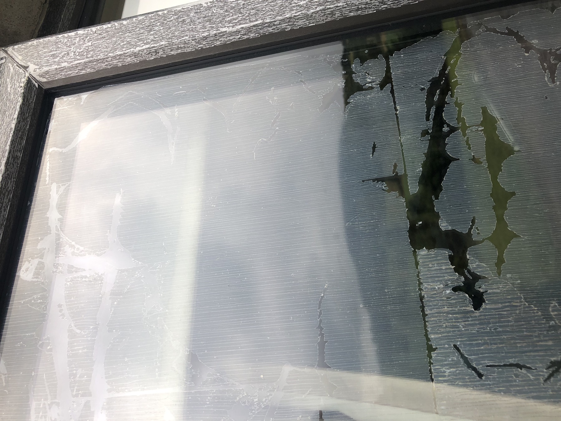 Window cleaning before